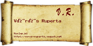 Vörös Ruperta névjegykártya