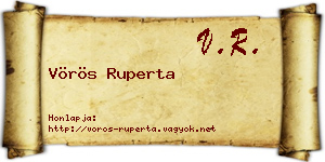 Vörös Ruperta névjegykártya
